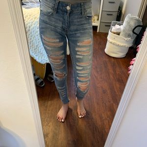 medium wash ripped jeans